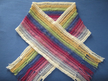Rainbow Hairpin Lace Shawl