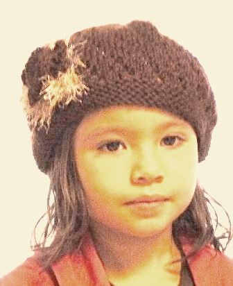 Lace Beret with Flower